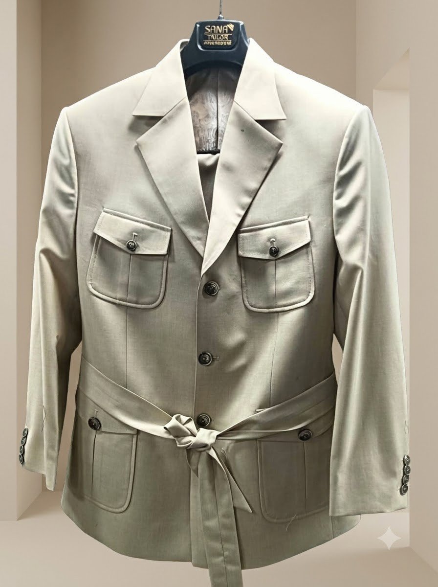 Custom Safari Jacket — made to measure by Sana Tailor, Jaipur